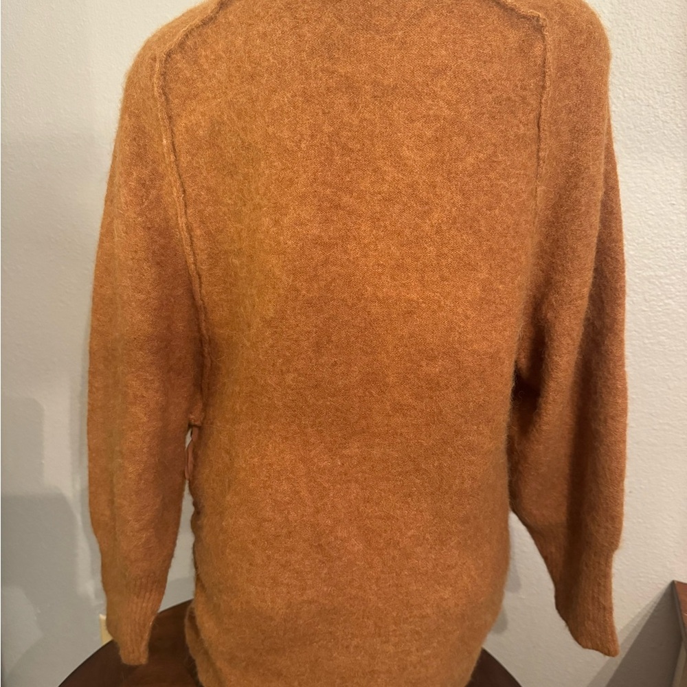 FREE PEOPLE “BE MINE” BROWN OVERSIZED TUNIC SWEATER - Picture 5 of 6